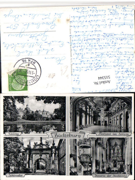 515344,Bückeburg Schloss Kirche Festsaal Mehrbildkarte