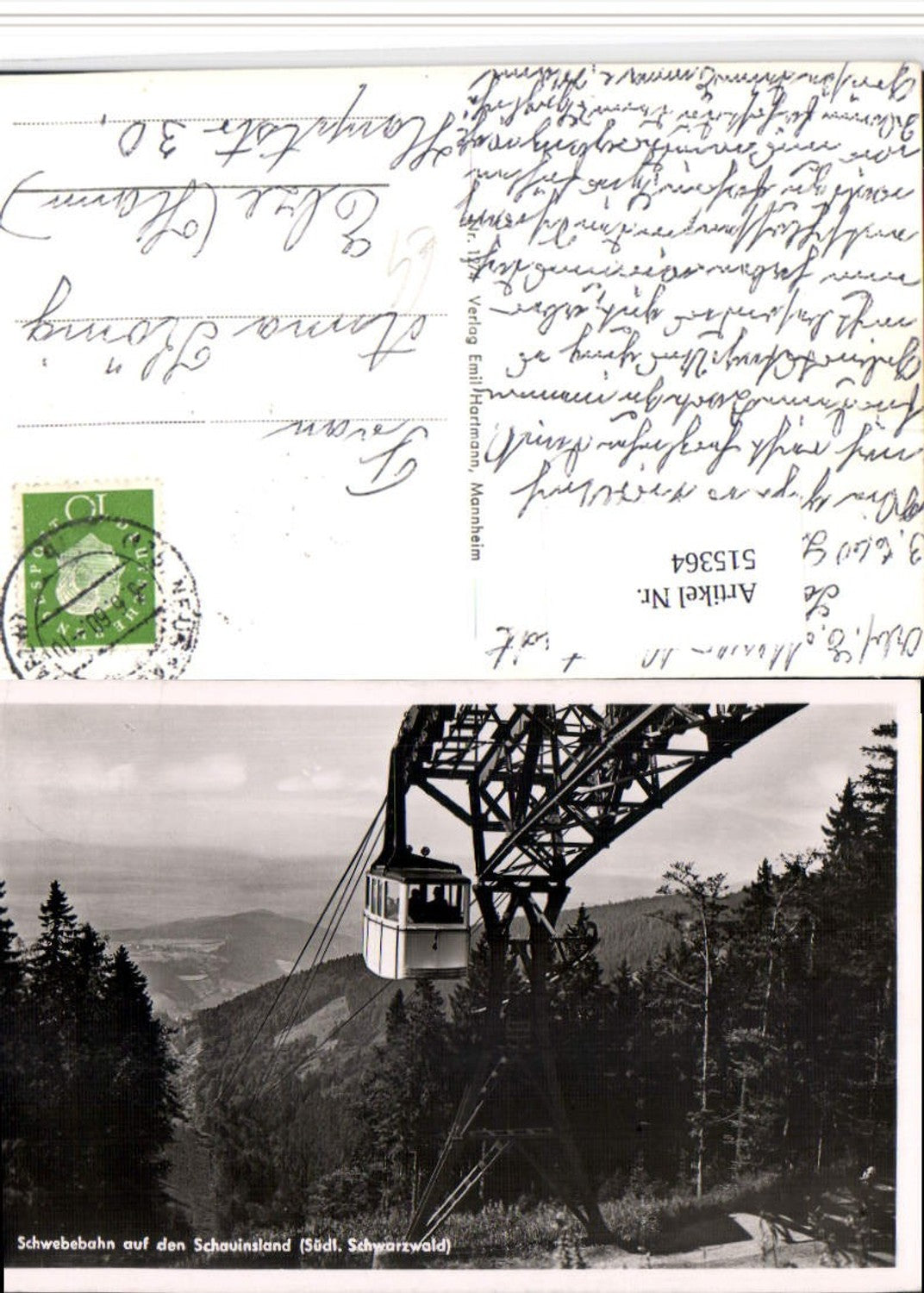 515364,Schwebebahn Seilbahn auf den Schauinsland b. Freiburg Oberried