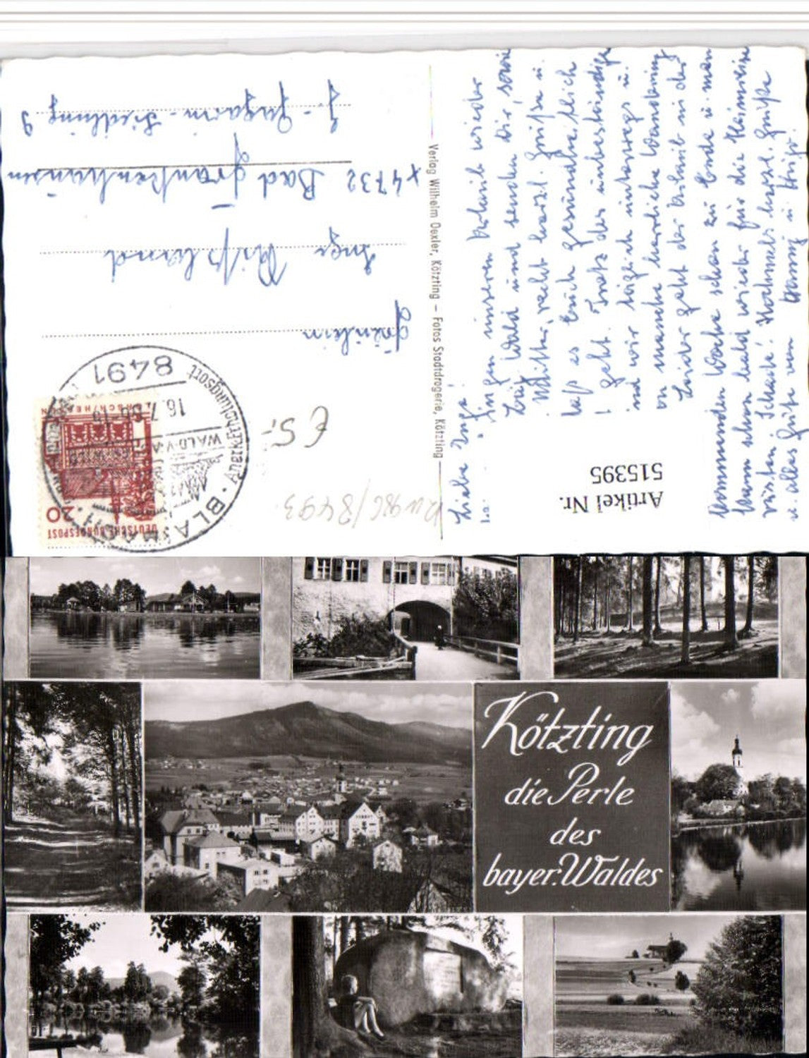 515395,Kötzting Totale Kirche Denkmal Mehrbildkarte
