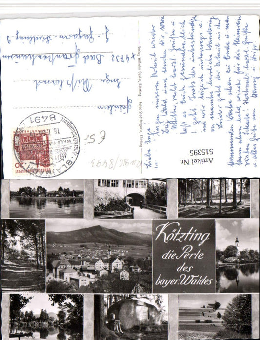 515395,Kötzting Totale Kirche Denkmal Mehrbildkarte