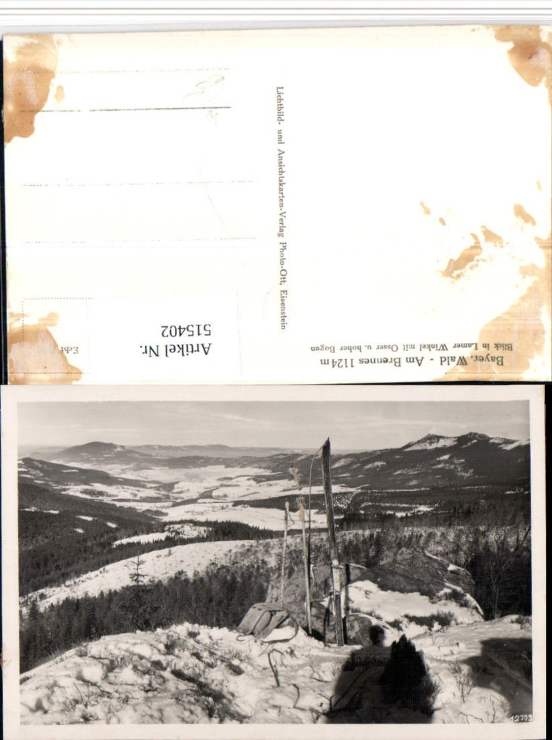 515402,Am Brennes b. Bayerisch Eisenstein Blick in Lamer Winkel Winterbild