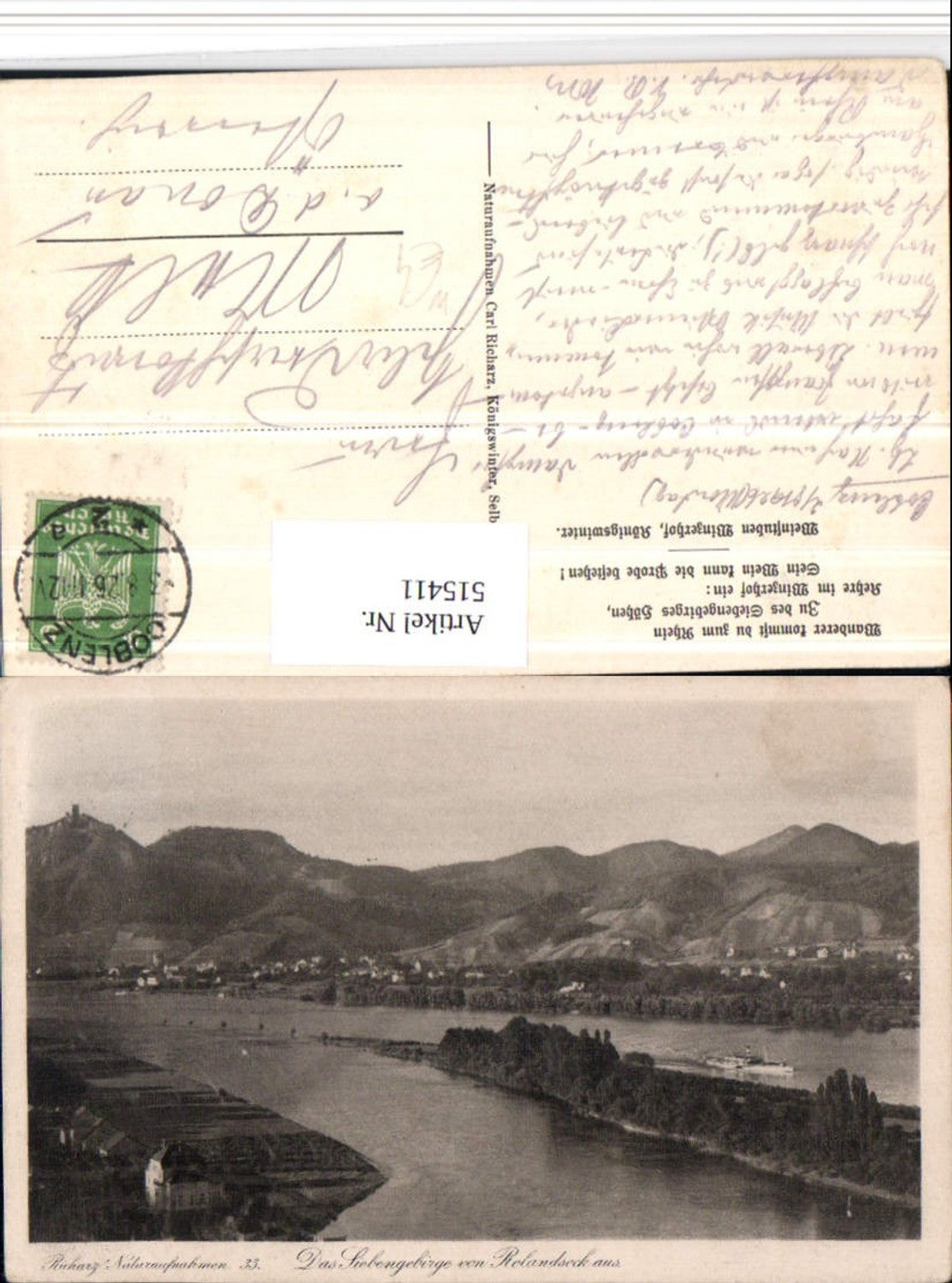 515411,Siebengebirge von Rolandseck aus Bergkulisse