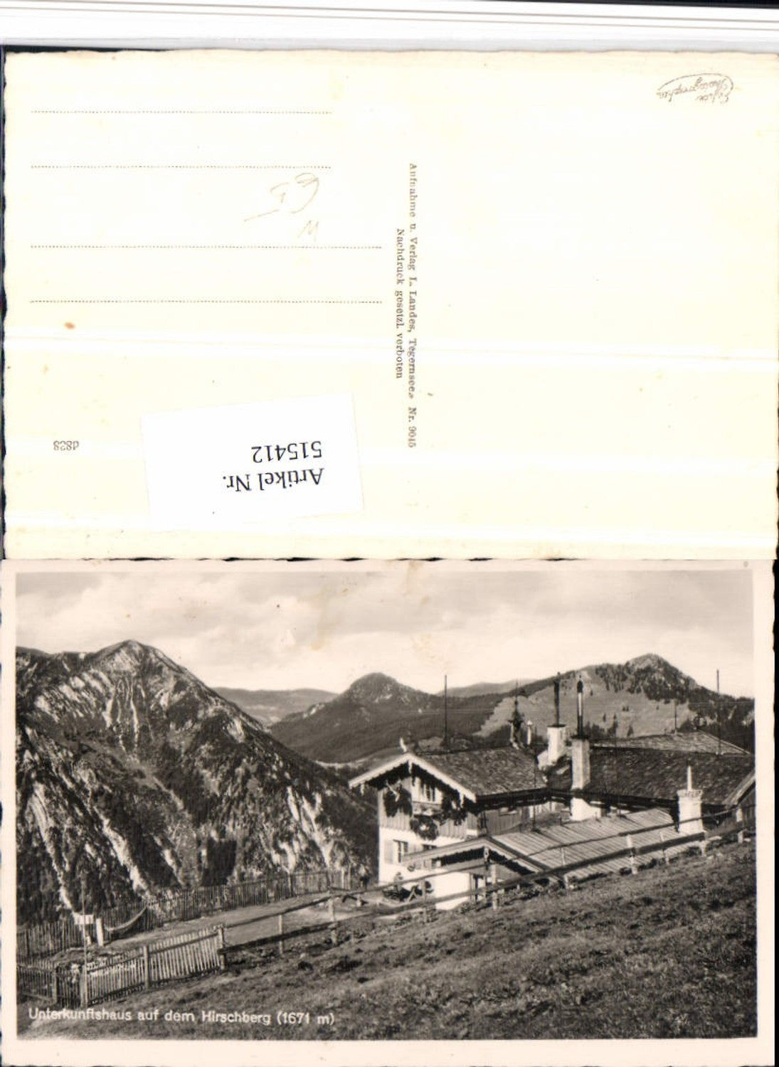 515412,Unterkunftshaus auf dem Hirschberg b. Tegernsee Bergkulisse