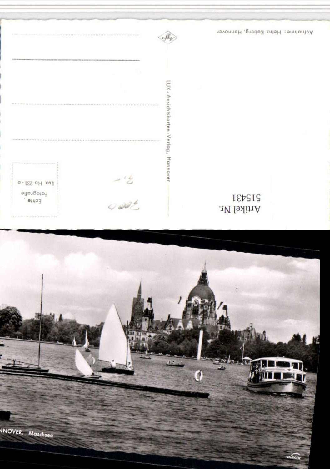 515431,Hannover Maschsee See Segelboote Boote Rathaus