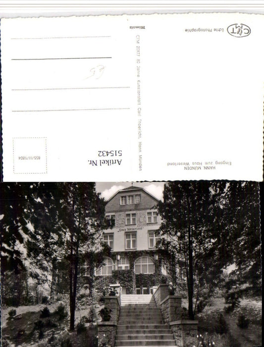 515432,Hannoversch Münden Eingang zum Haus Weserland