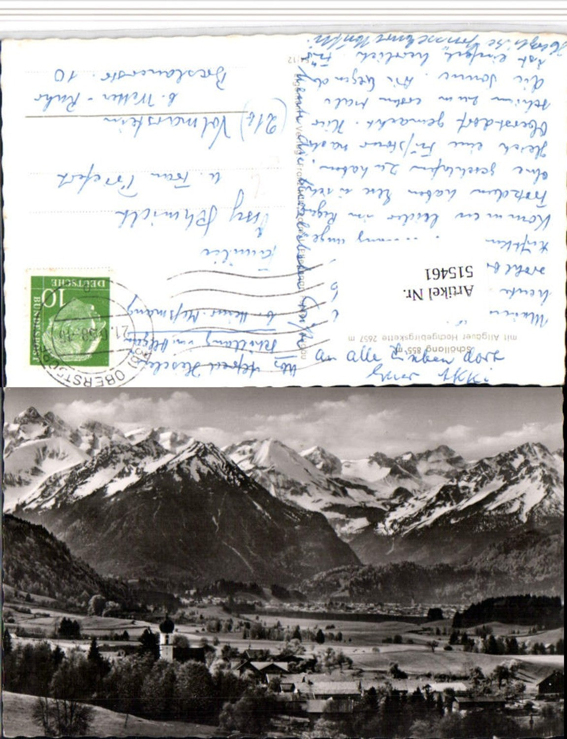 515461,Schöllang b. Oberstdorf Totale Bergkulisse