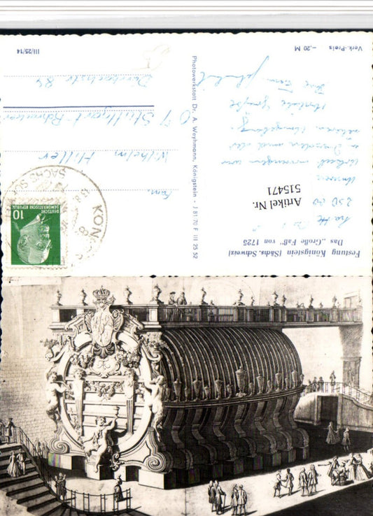 515471,Künstler AK Sächsische Schweiz Festung Königstein Das Große Fass