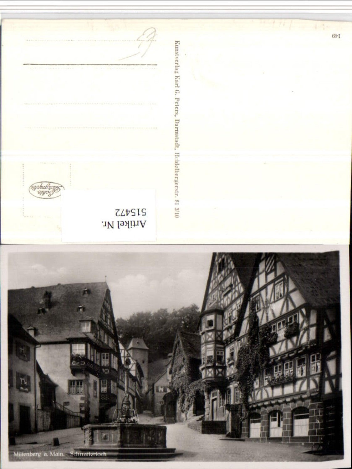 515472,Miltenberg am Main Schnatterloch Brunnen Erker