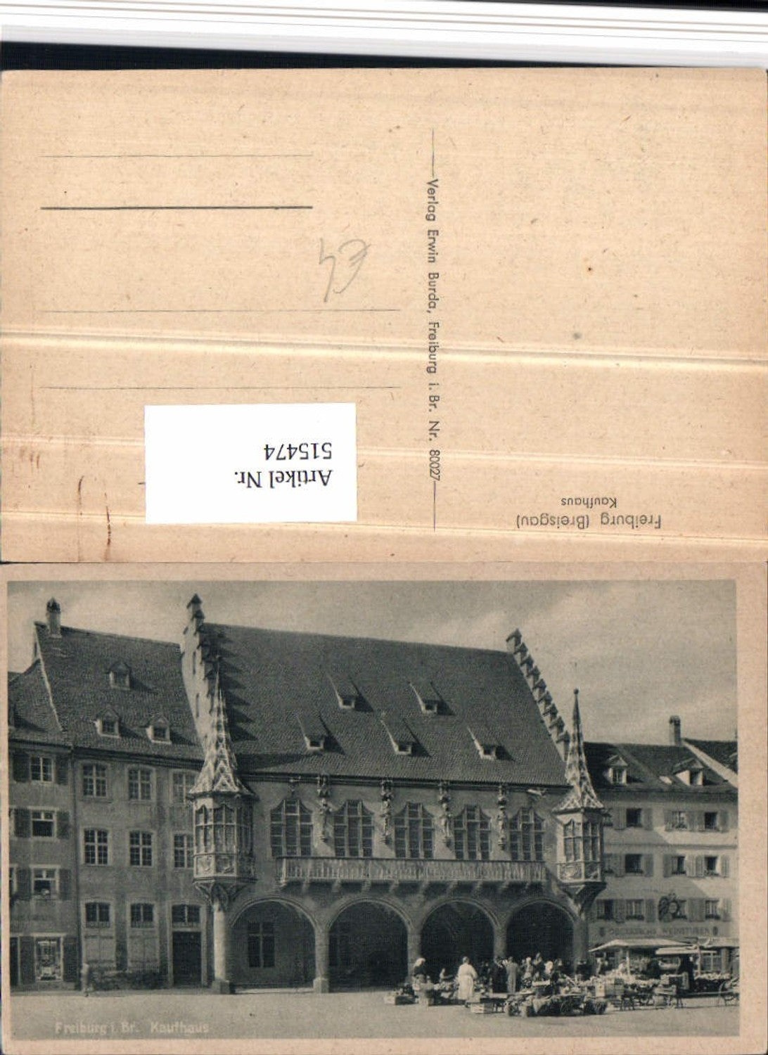 515474,Freiburg im Breisgau Kaufhaus Erker Arkaden