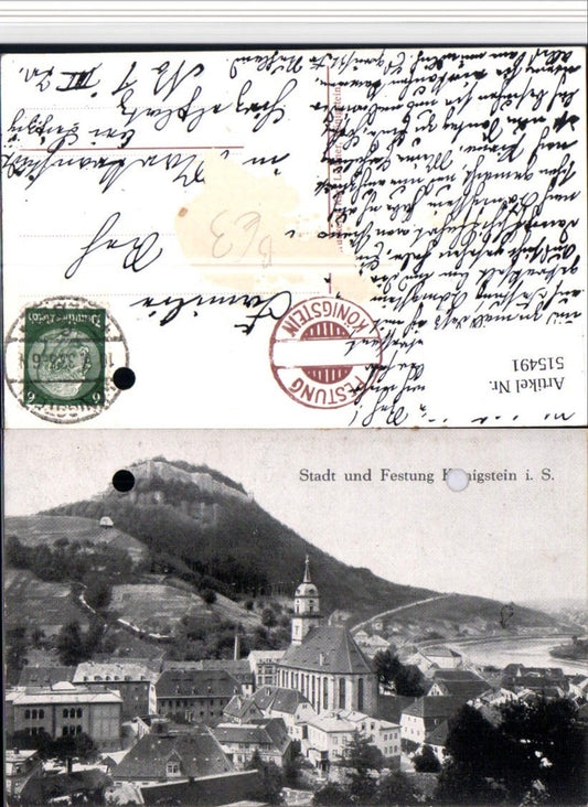 515491,Stadt und Festung Königstein Totale Kirche