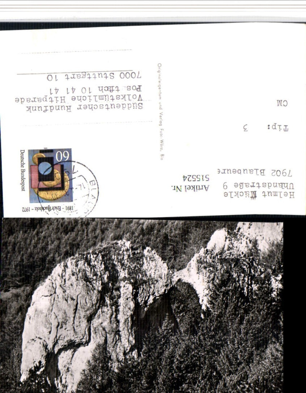 515524,Blaubeuren Küssende Sau Felsen