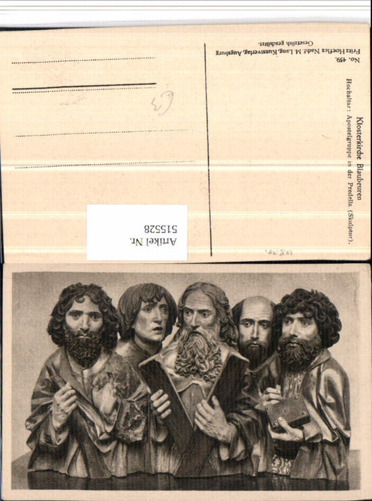 515528,Klosterkirche Blaubeuren Hochaltar Apostelgruppe in der Predella