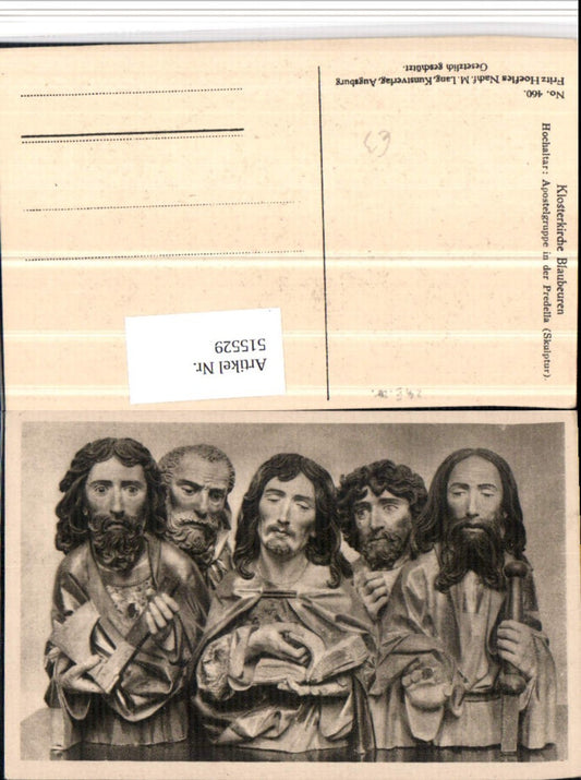 515529,Klosterkirche Blaubeuren Hochaltar Apostelgruppe in der Predella