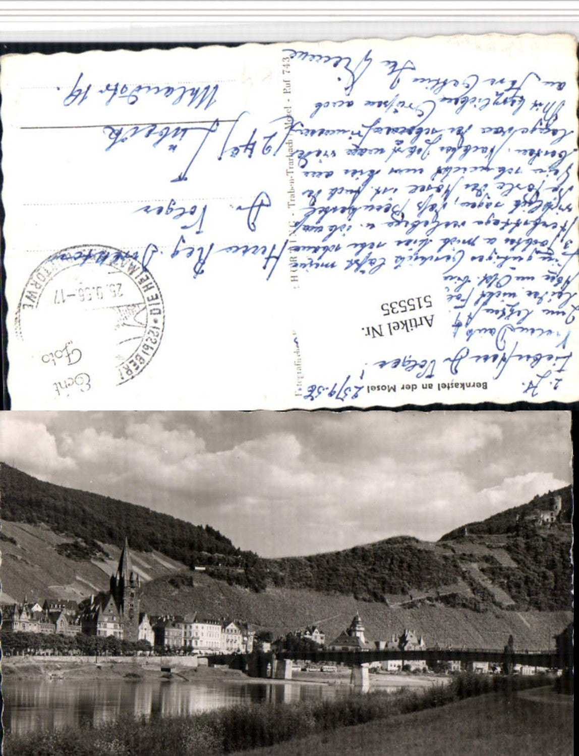 515535,Bernkastel an d. Mosel Teilansicht Brücke