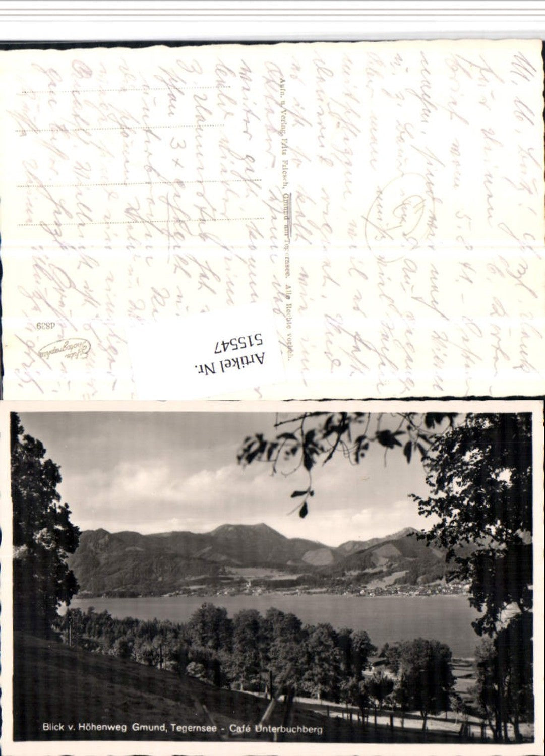 515547,Blick vom Höhenweg Gmund auf Tegernsee Bergkulisse