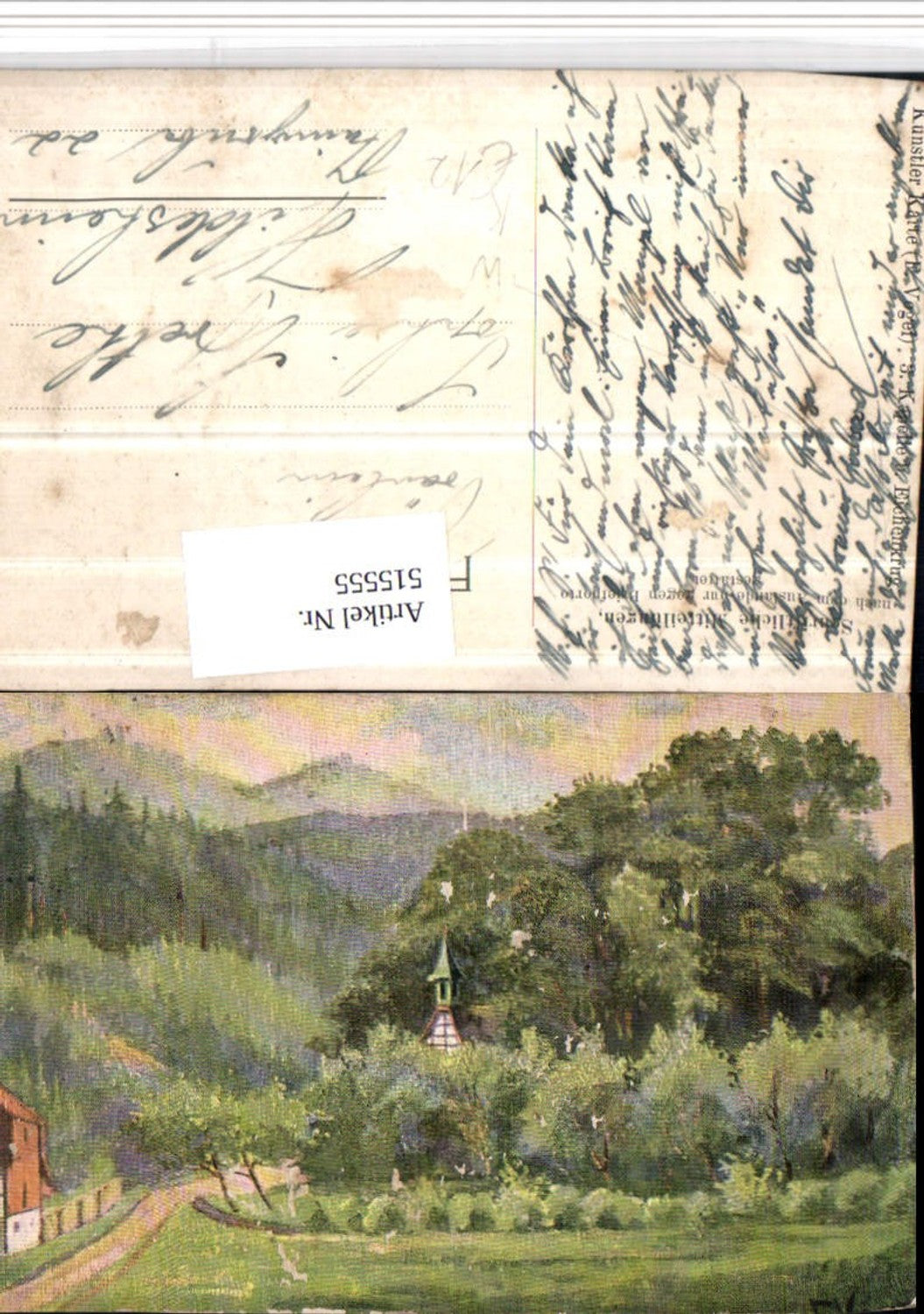 515555,Künstler AK F. Vogel Kapelle b. Eichenkrug Hamburg