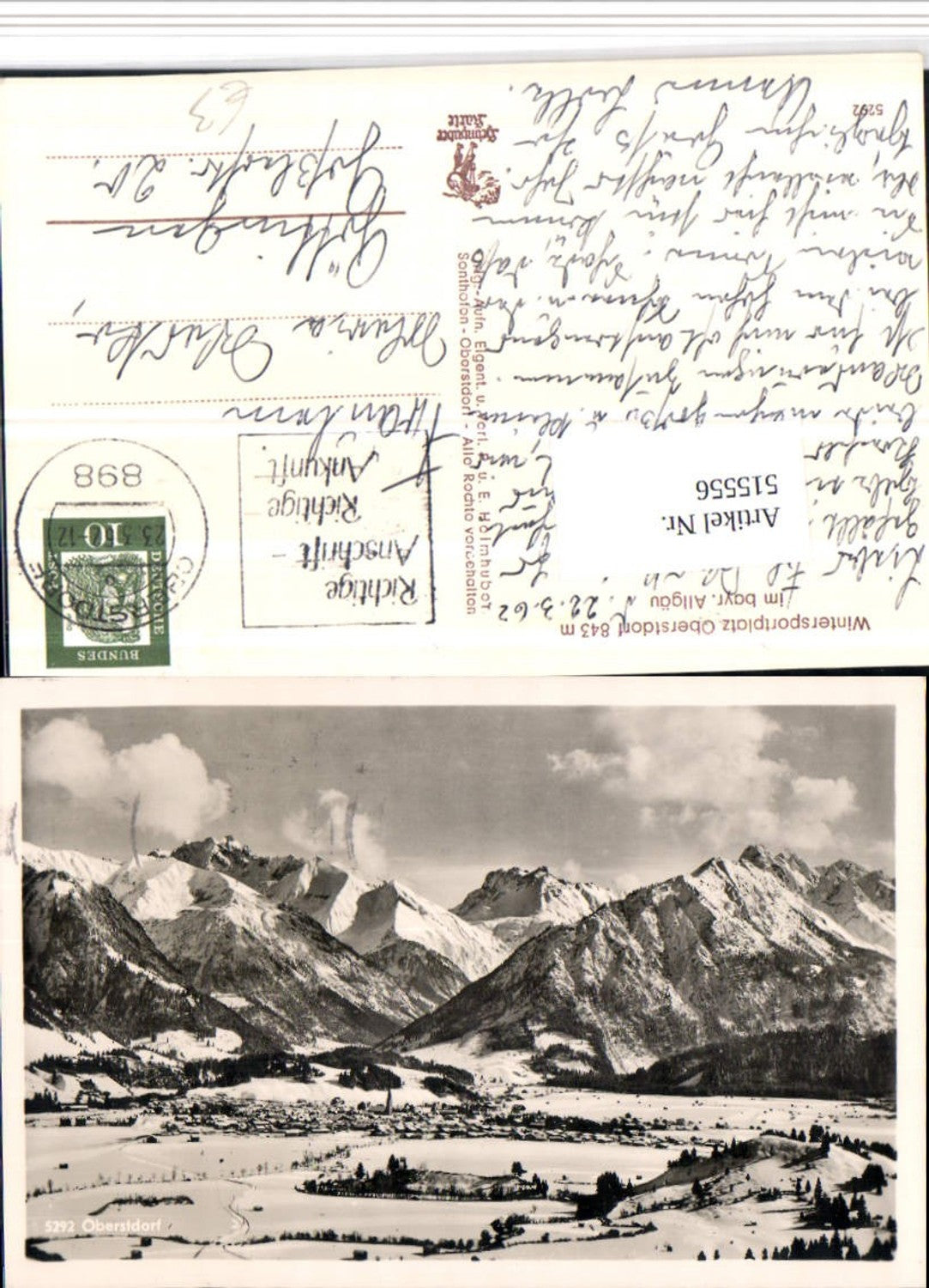 515556,Oberstdorf im Allgäu Totale Bergkulisse Winterbild