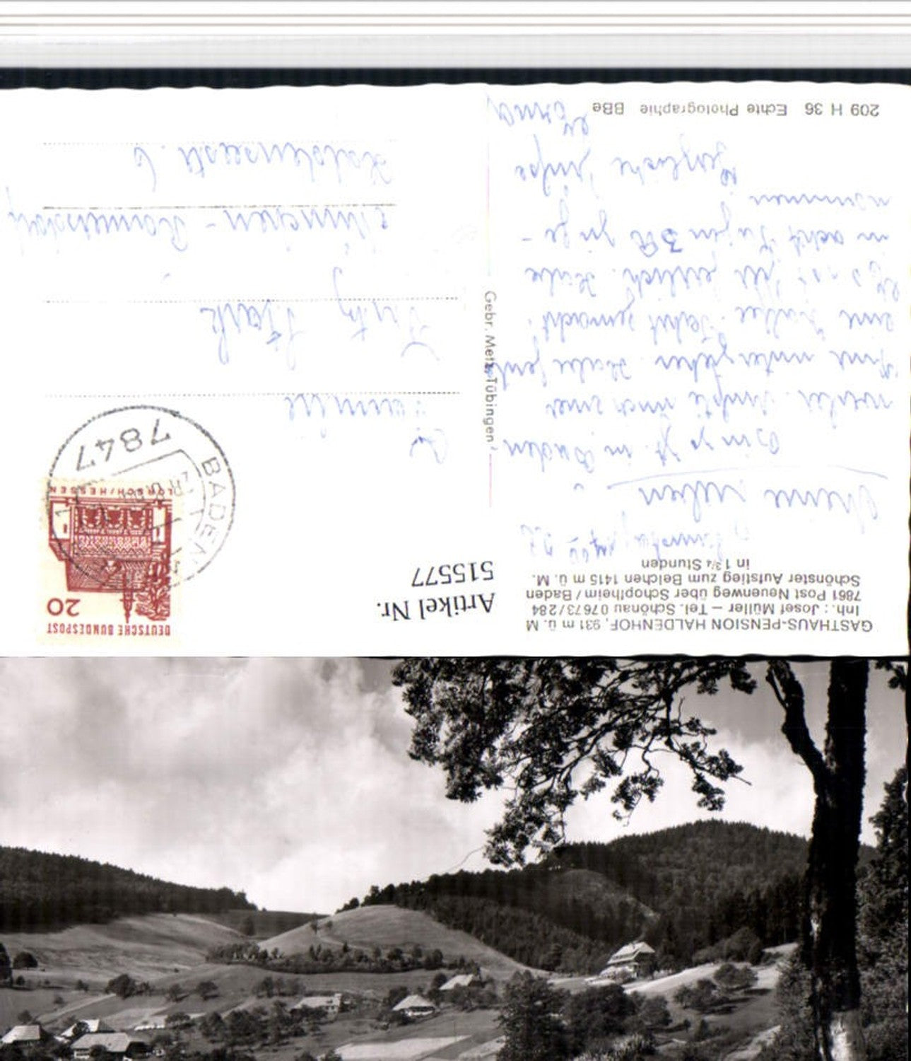 515577,Gasthaus Pension Haldenhof b. Schönau Neuenweg Schopfheim