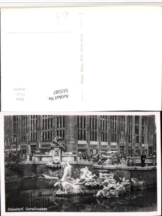 515587,Düsseldorf Corneliusplatz Brunnenfigur Statue