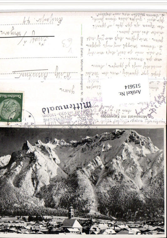 515614,Mittenwald Totale m. Karwendel Bergkulisse Winterbild pub Ottmar Zieher 384