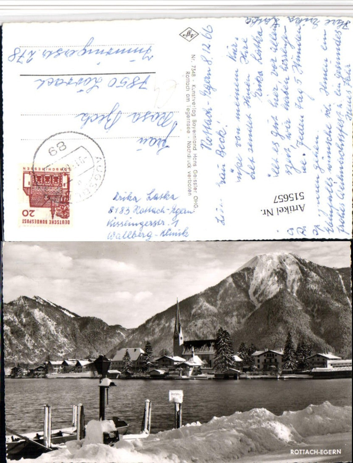 515657,Rottach-Egern am Tegernsee Totale Bergkulisse Winterbild