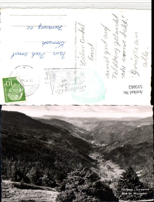 515662, Feldberg in the Black Forest, view into the Wiesental valley