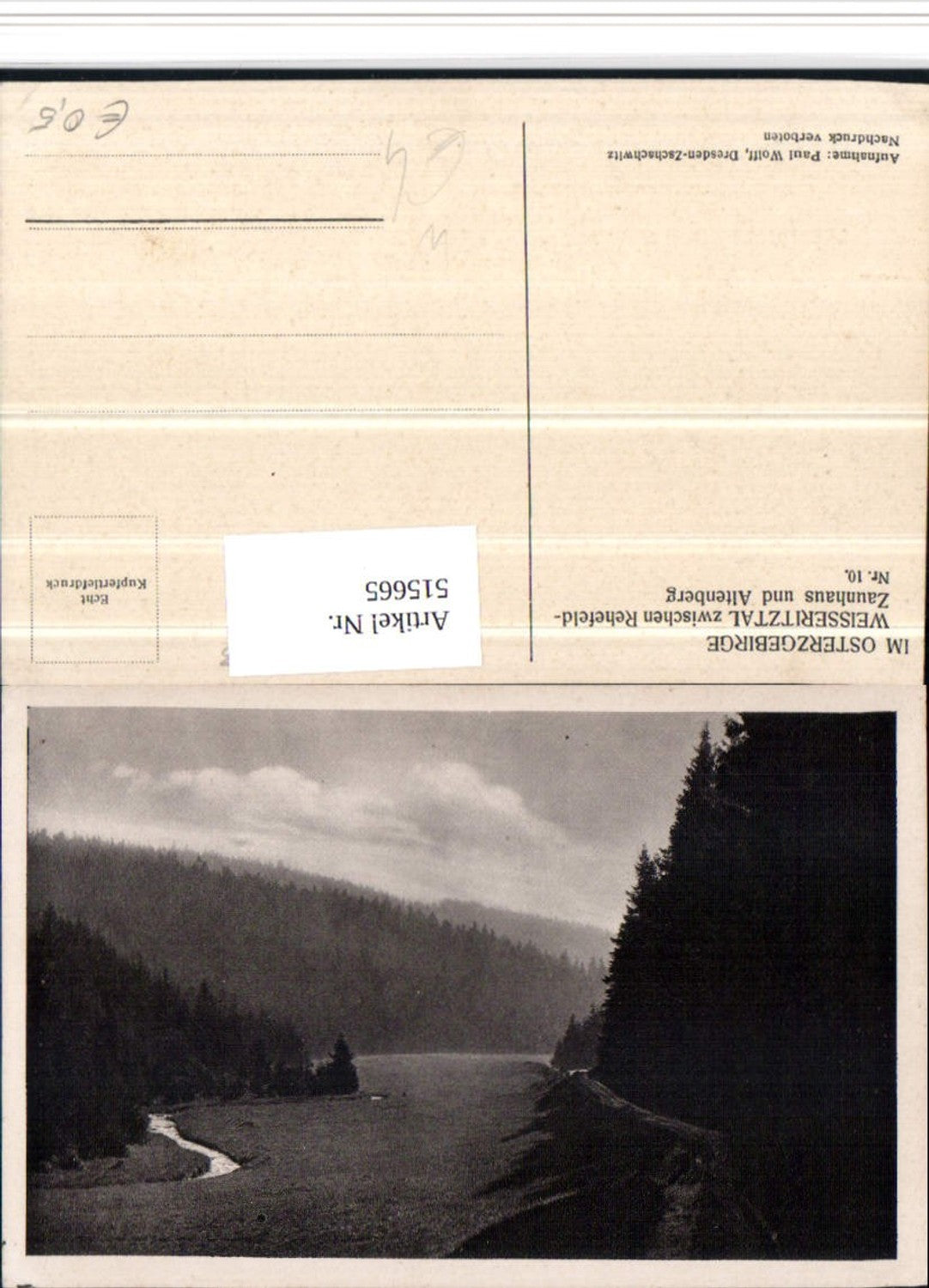 515665,Osterzgebirge Weisseritztal b. Rehefeld-Zaunhaus Altenberg