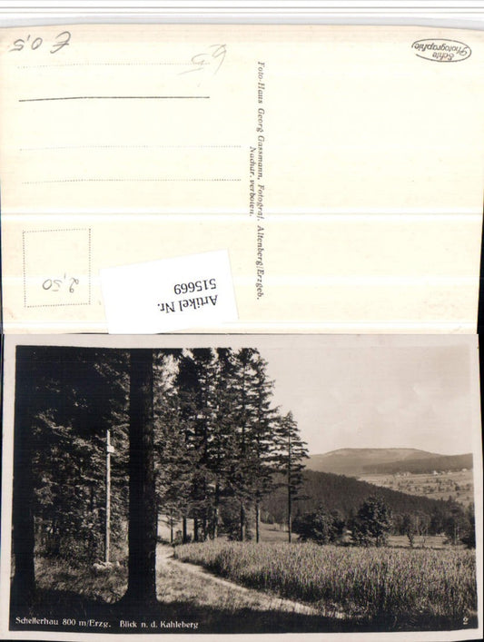515669,Schellerhau im Erzgebirge b. Altenberg Blick n. d. Kahleberg Landschaft