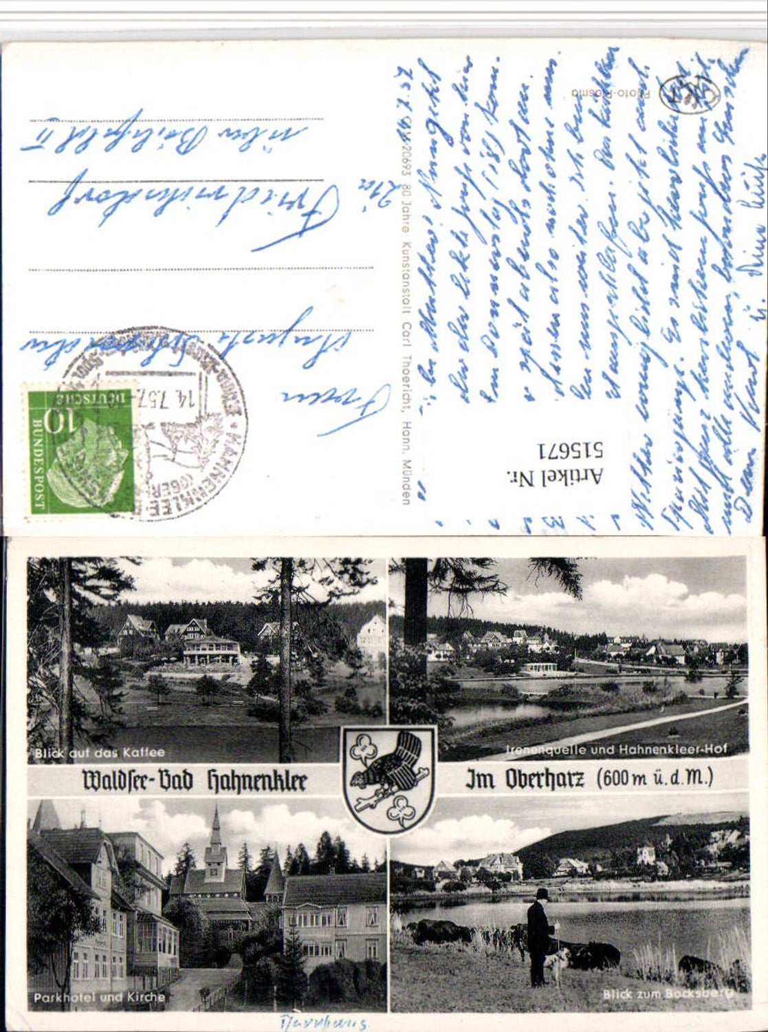 515671,Waldsee Bad Hahnenklee im Oberharz Kirche Hirte Mehrbildkarte