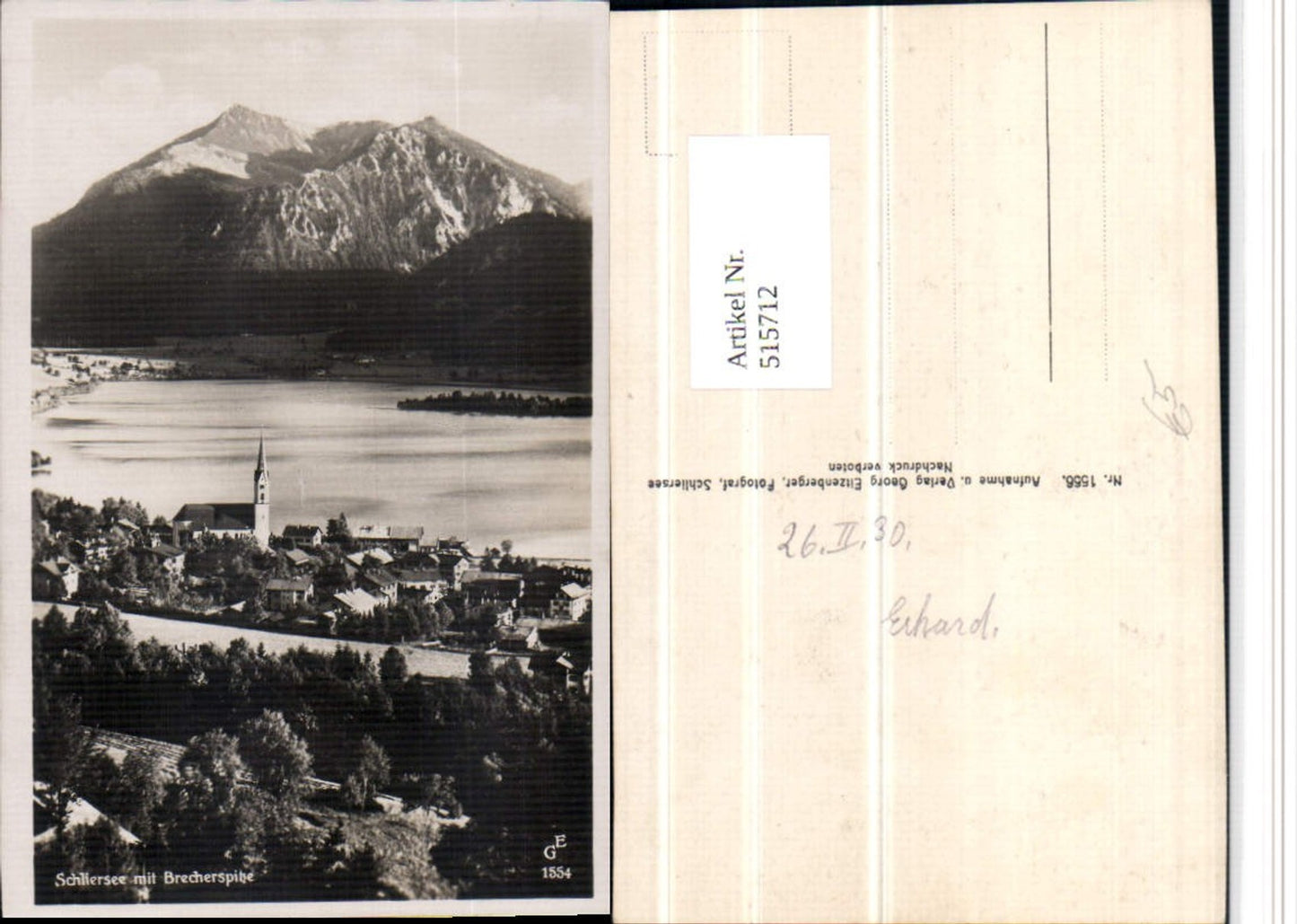 515712,Schliersee Totale m. Brecherspitze Bergkulisse