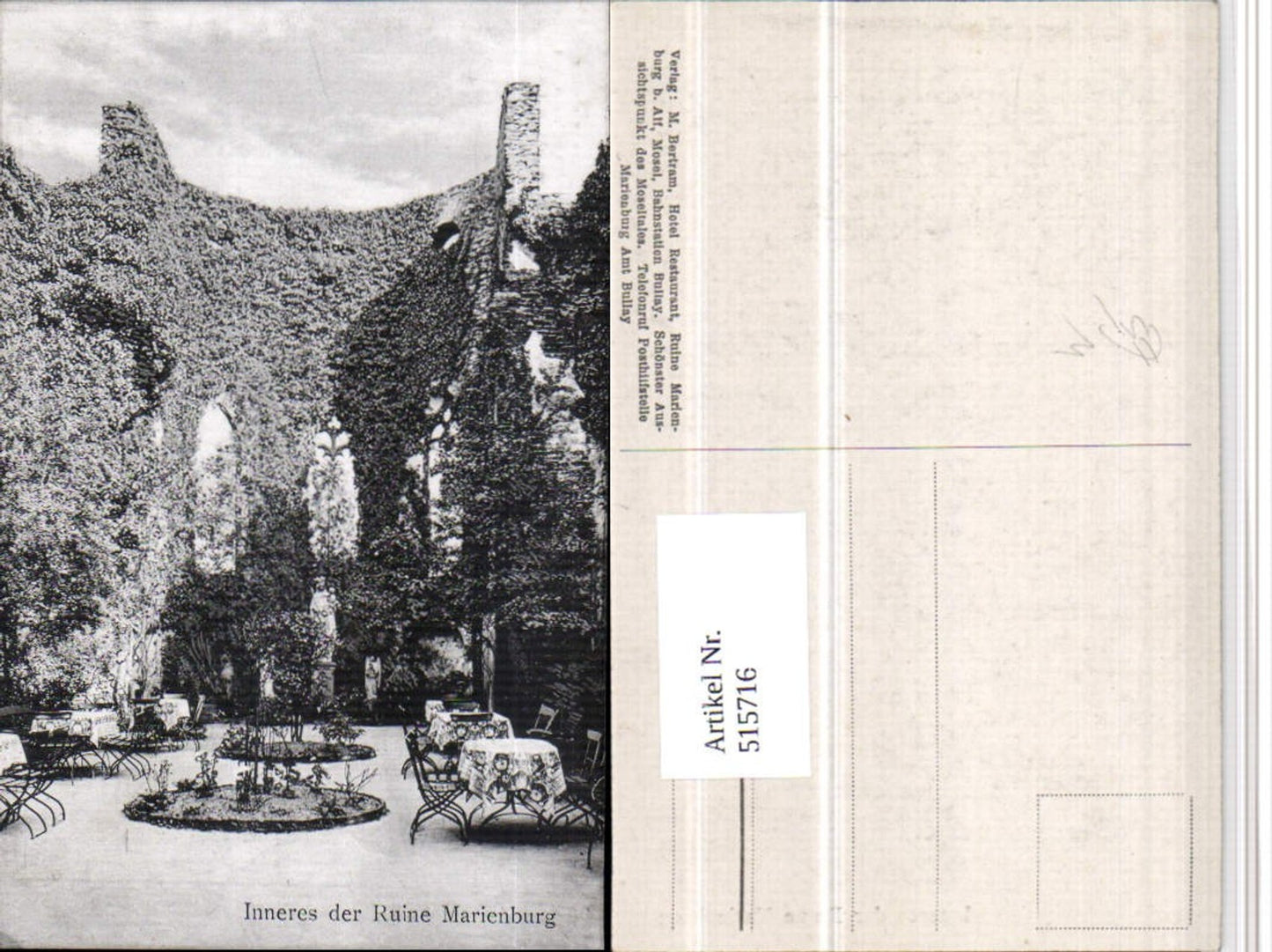 515716,Ruine Marienburg b. Alf an d. Mosel Inneres