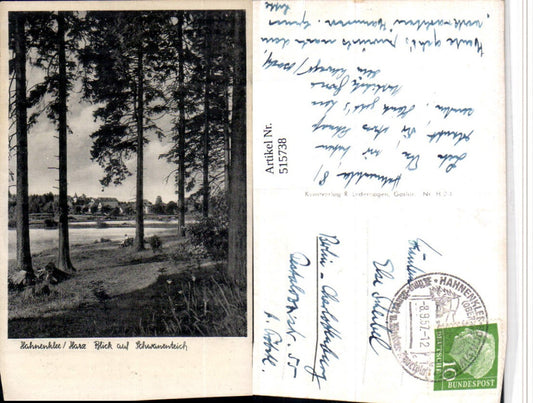 515738,Hahnenklee im Harz Blick auf Schwanenteich