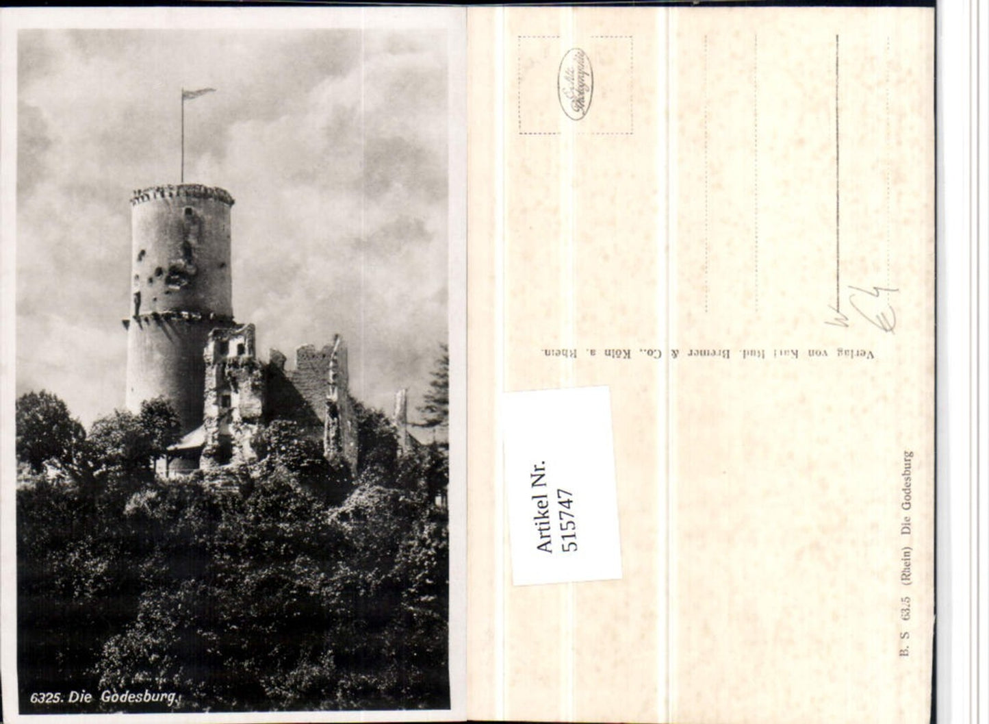 515747,Bonn am Rhein Godesburg Burg Turm