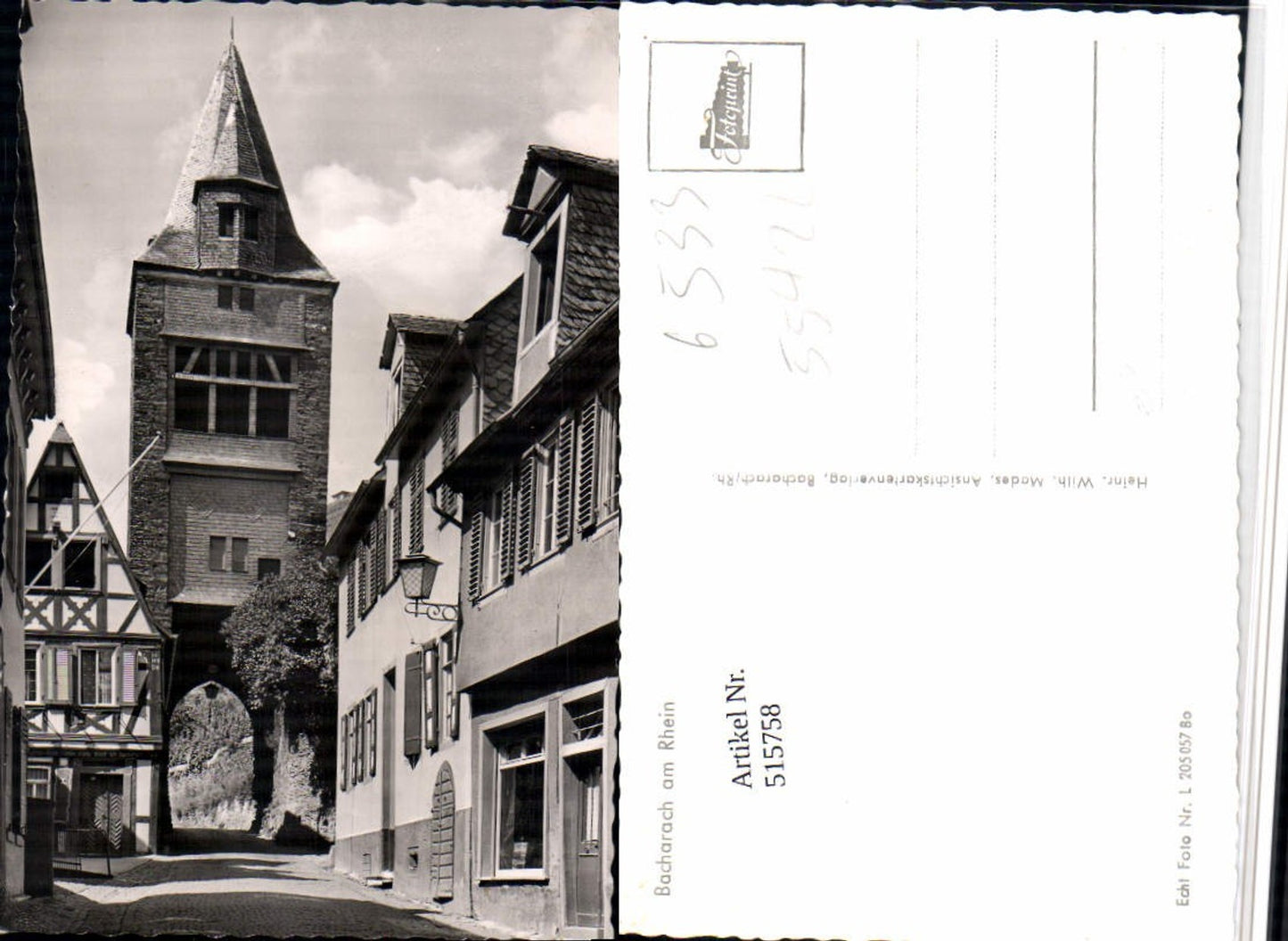 515758,Bacharach am Rhein Straßenansicht Tor Turm