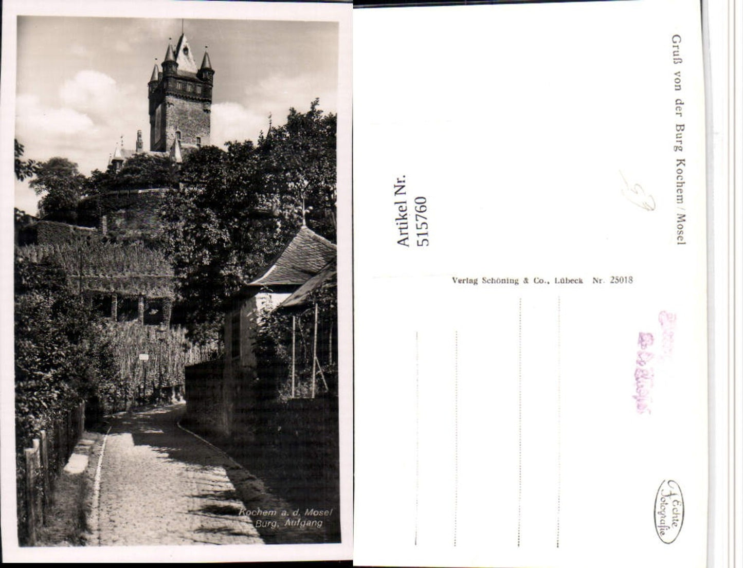 515760,Cochem Kochem an d. Mosel Burg Aufgang Turm