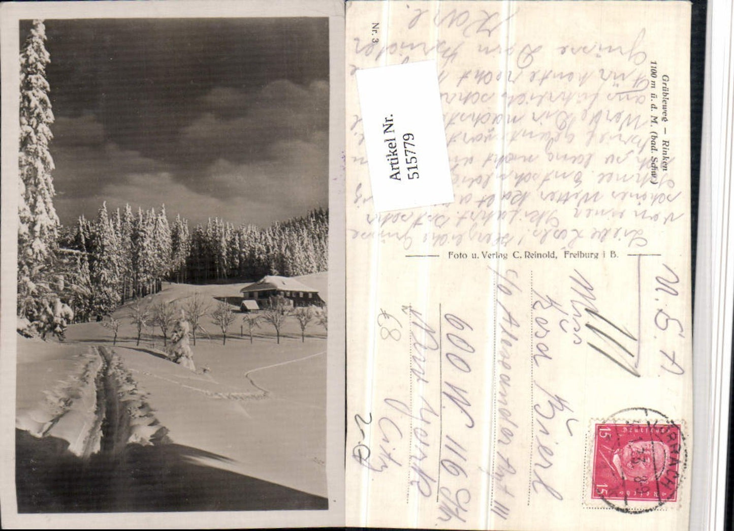 515779,Grübelweg Rinken im Schwarzwald b. Hinterzarten Winterbild