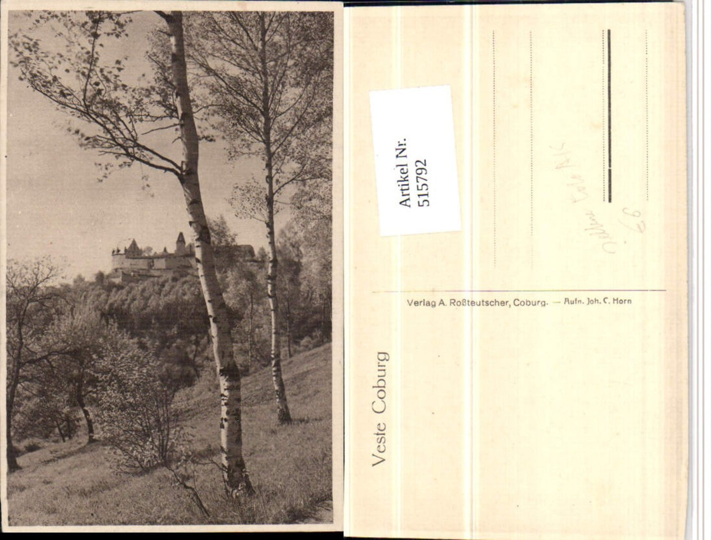 515792,Seltene Foto AK Coburg Veste Burg