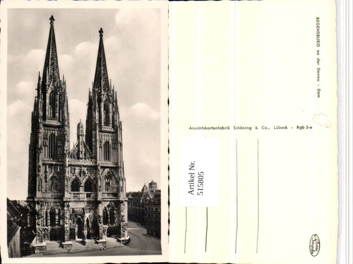 515805,Regensburg an d. Donau Dom Kirche