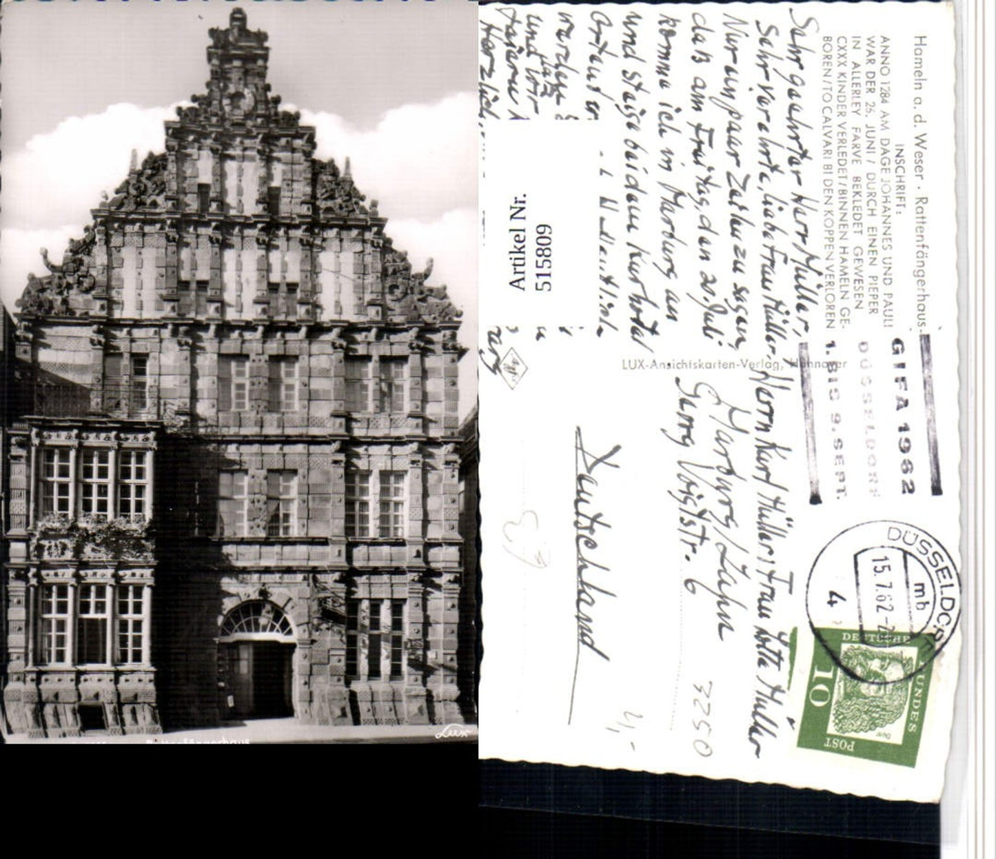 515809,Hameln an d. Weser Rattenfängerhaus Gebäude