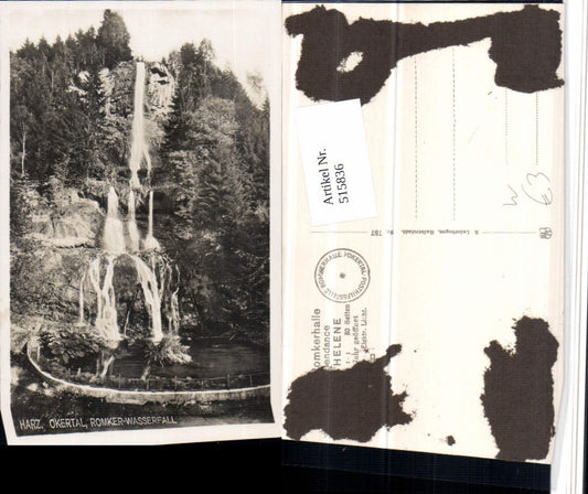 515836,Okertal im Harz Romker Wasserfall b. Romkerhall