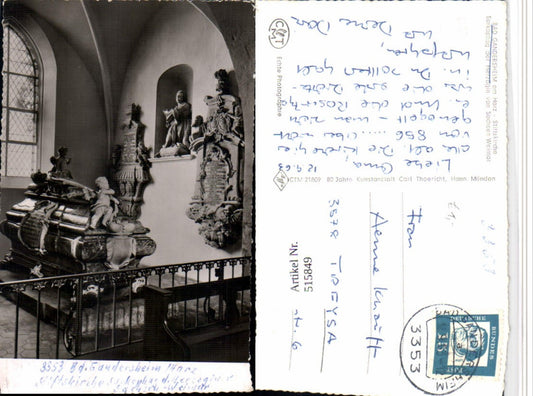 515849,Bad Gandersheim Harz Stiftskirche Sarkophag Herzogin von Sachsen-Weimar