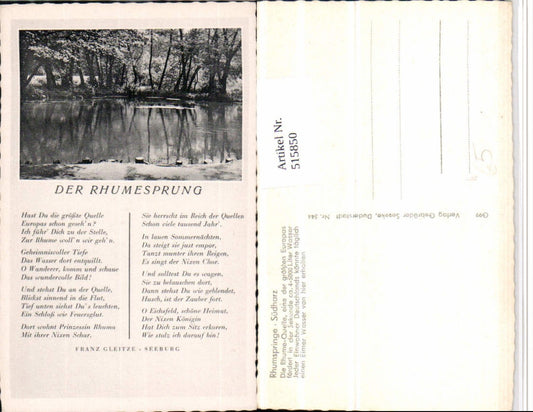 515850,Rhumspringe im Südharz Rhume-Quelle Text