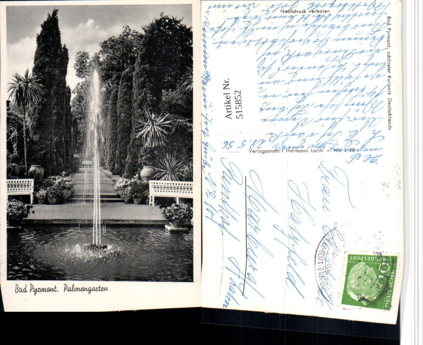 515852,Bad Pyrmont Palmengarten Fontäne