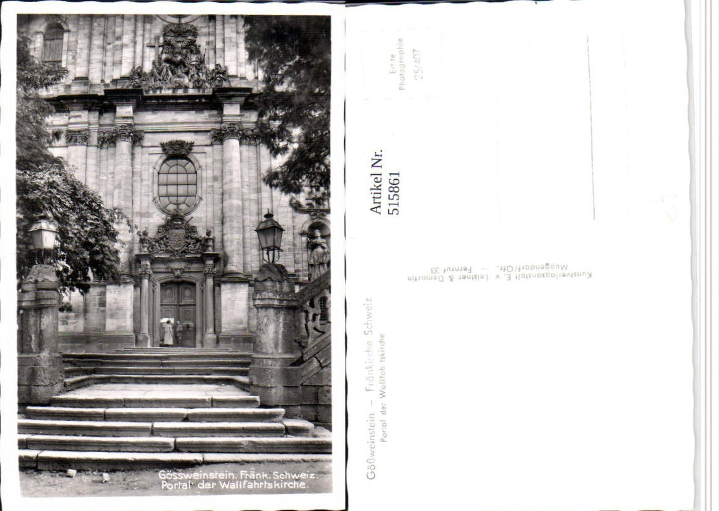 515861,Gößweinstein Wallfahrtskirche Kirche Portal