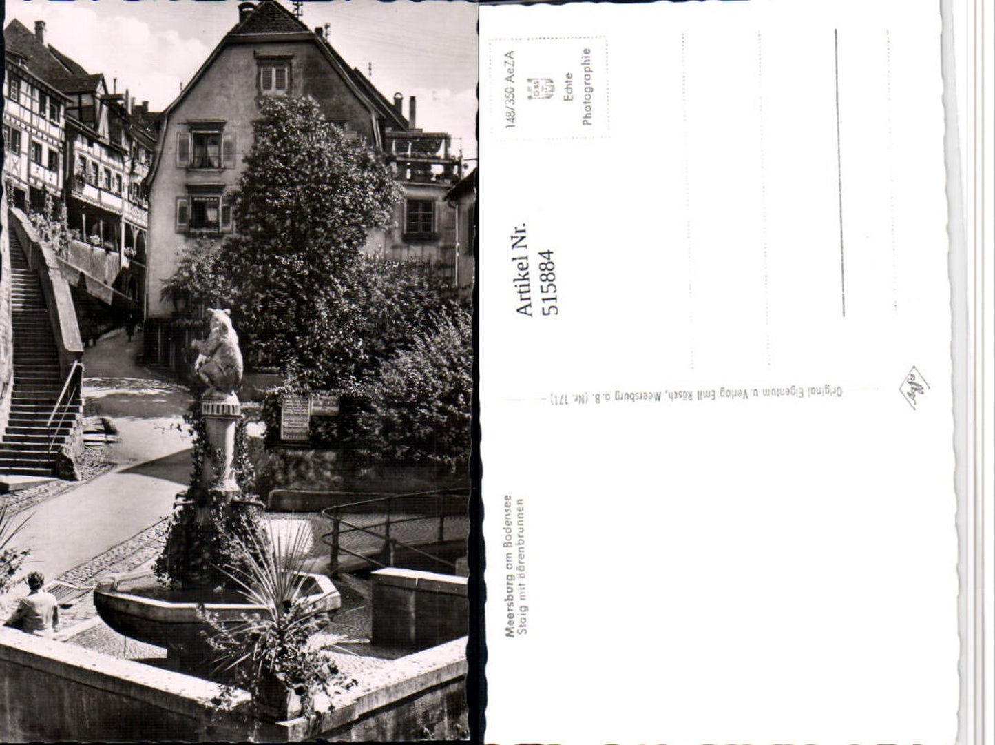 515884,Meersburg am Bodensee Staig m. Bärenbrunnen Brunnen