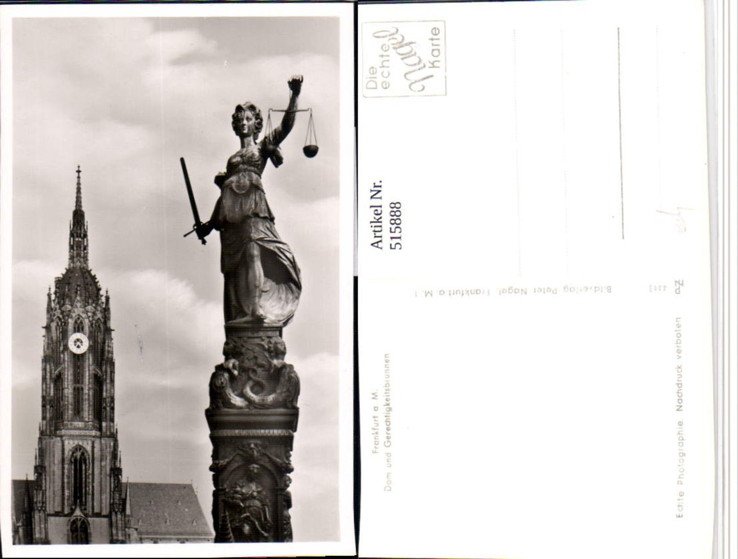 515888,Frankfurt am Main Dom Gerechtigkeitsbrunnen Statue