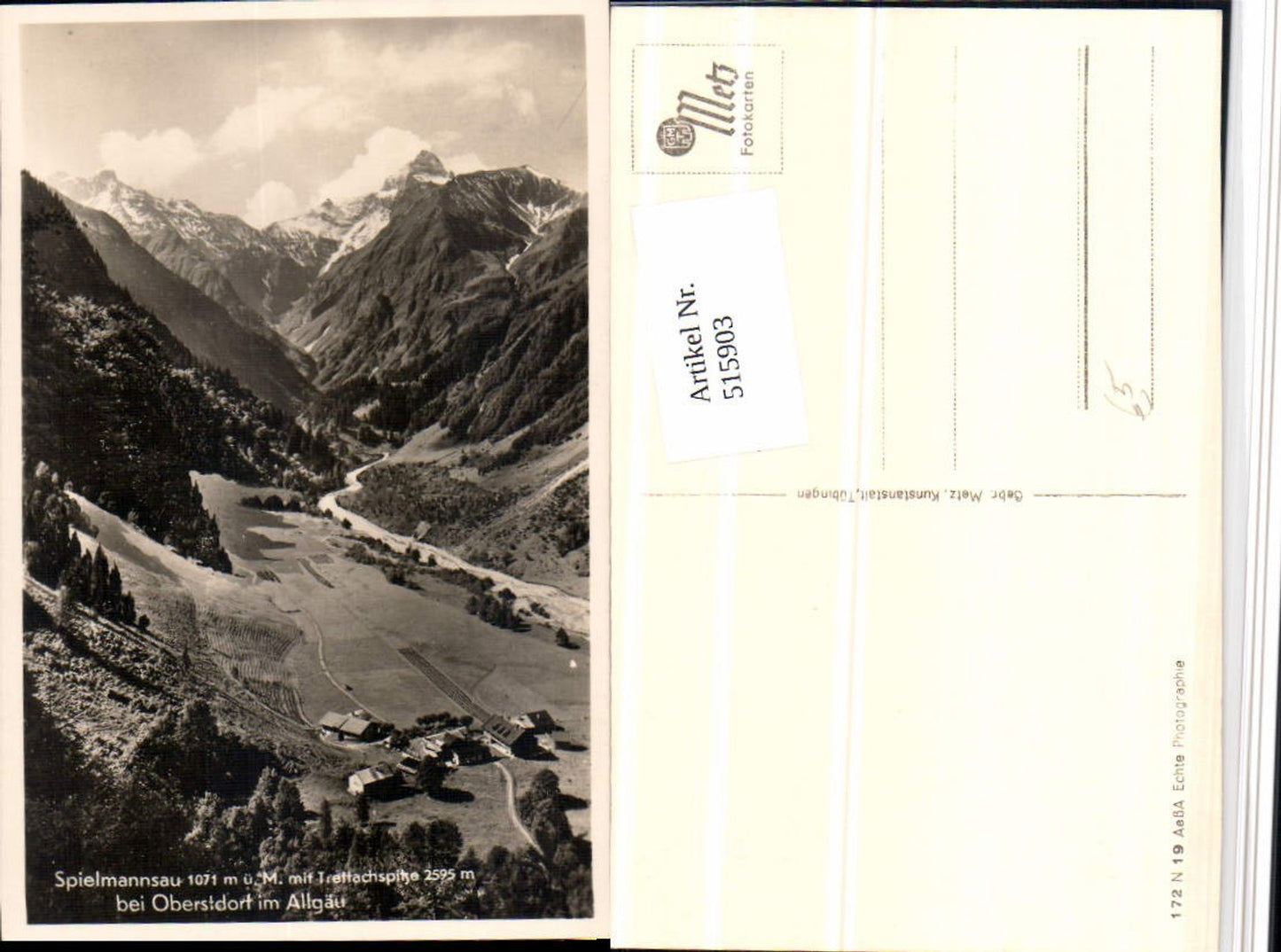 515903,Spielmannsau b. Oberstdorf im Allgäu m. Trettachspitze Bergkulisse