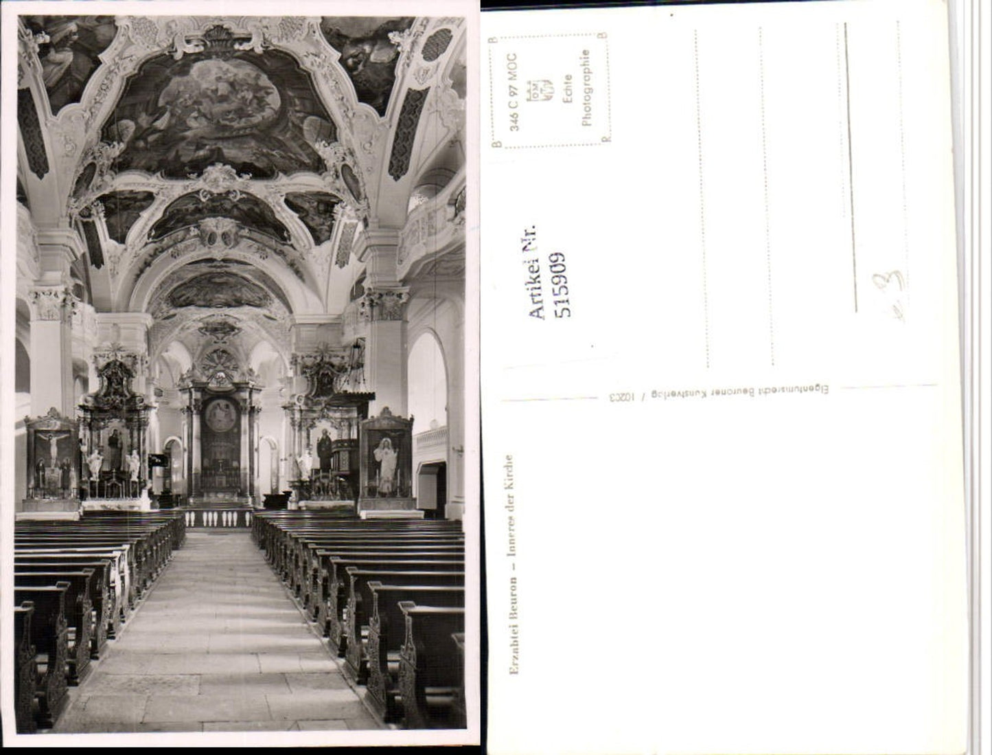 515909,Beuron Abtei Kirche Innenansicht