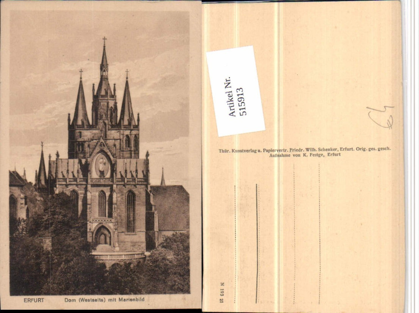 515913,Erfurt Dom Kirche m. Marienbild