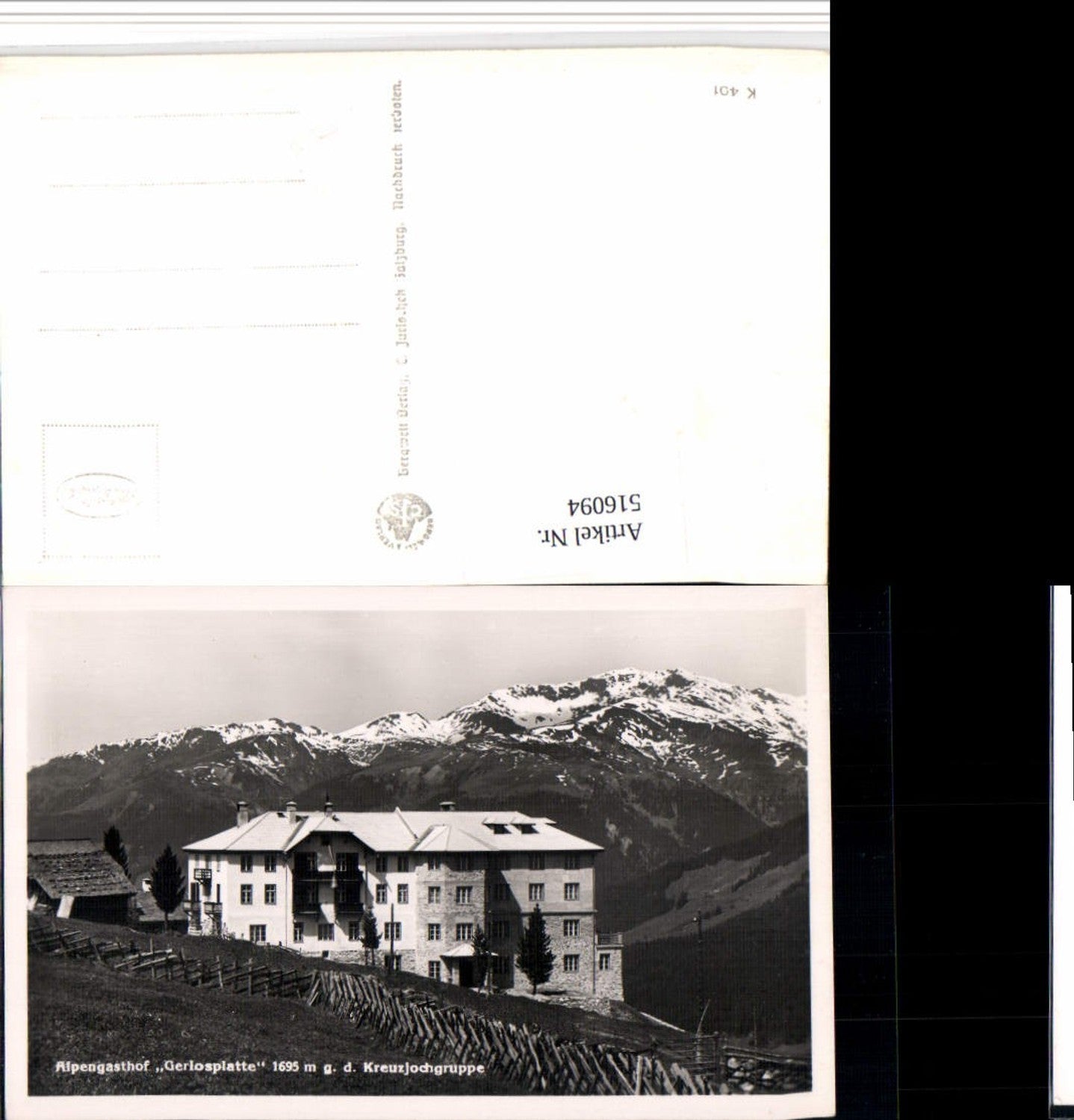 516094,Alpengasthof Gerlosplatte b. Krimml geg. Kreuzjoch Bergkulisse